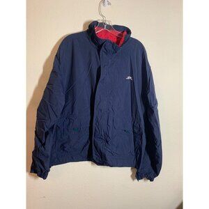 G Gear For Sports Men's Windbreaker Jacket Full Zip Retro Y2K Blue Size Large